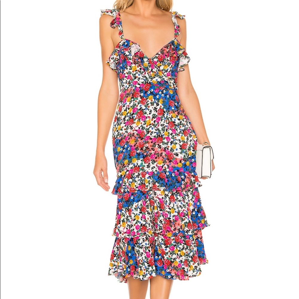 Majorelle Nolita Midi Dress in Patchwork Medium